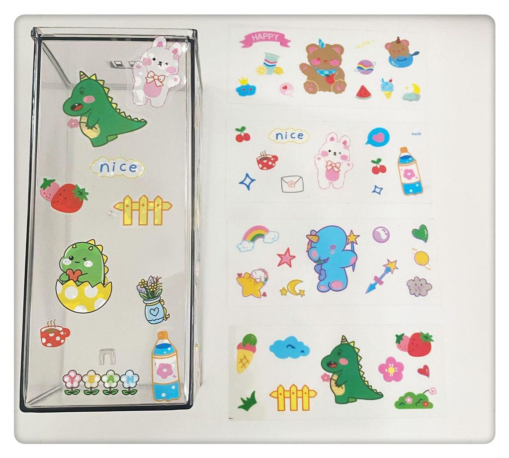 Compact Desktop Storage Box for Skincare and Cosmetics - Ideal for Students and Dorm Desks.