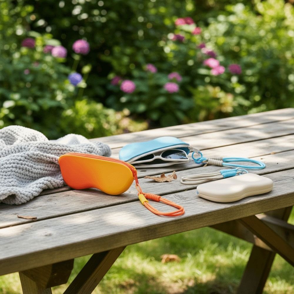 Candy Color Silicone Glasses Bag Soft Silicone Eyeglasses Case  Outdoor Activities