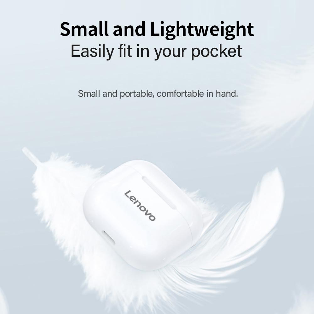 Lenovo Наушники LP40 True Wireless BT Earbuds Спортивные полувкладыши с подвижной катушкой 13 мм