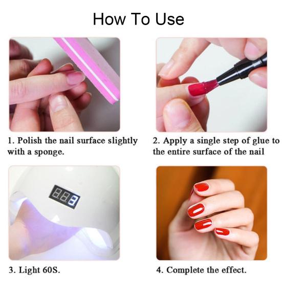 1/6Pcs Nail Polish Pen 3-in-1 Quick Dry Long Lasting High Gloss DIY Manicure Nail Art Natural Nude Women Girls Fingernail Toenail Gel Polish Pen