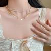 Элегантное двухслойное колье-цепочка на ключицы, вечерние свадебные украшения, хрустальная жемчужная подвеска-бабочка с кисточкой для женщин