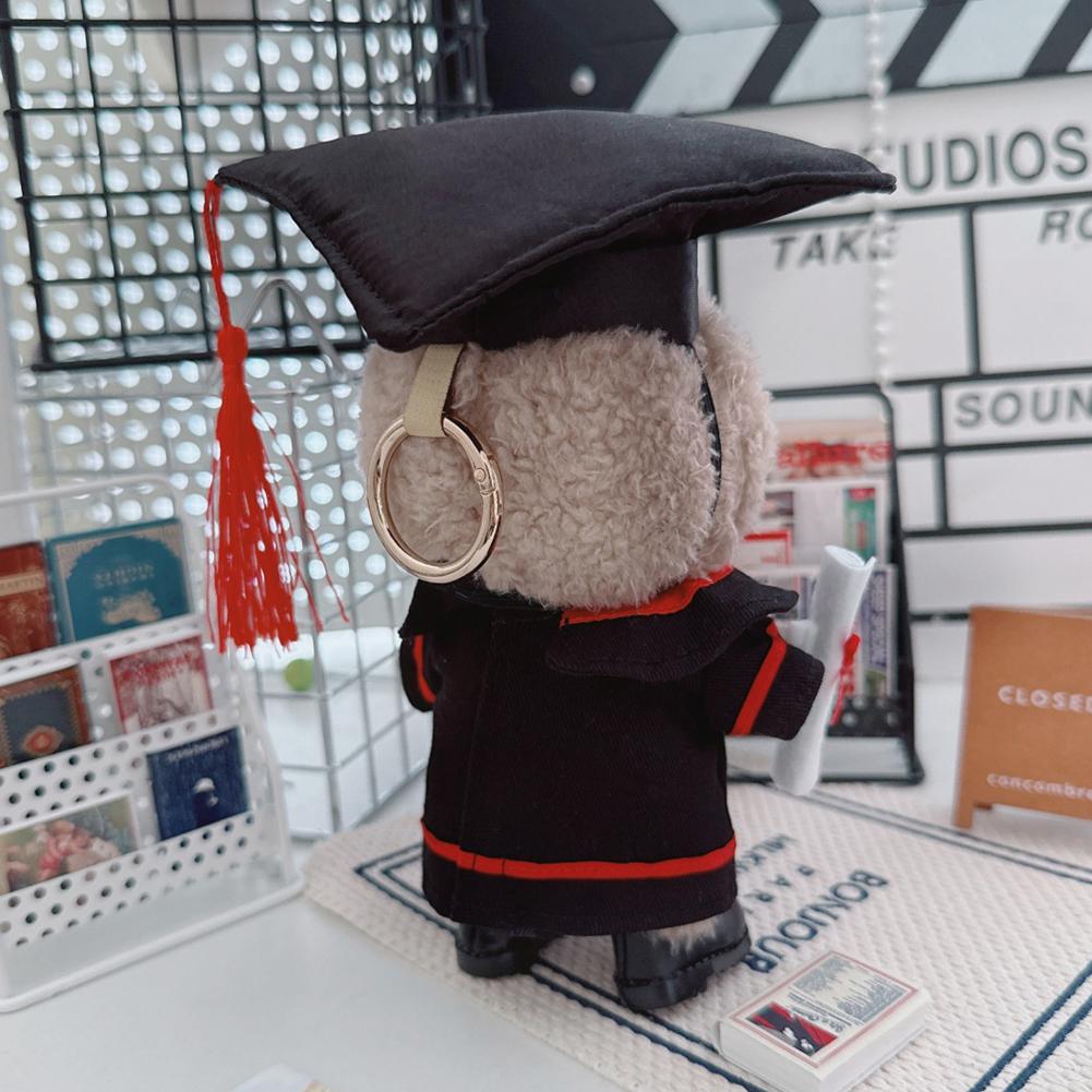 Для 17см Куклы Лабубу Одежда Модная одежда Докторская мантия Платья Подбор цвета Выпускная шляпа Бакалаврская шляпа Аксессуары для кукол Милое украшение