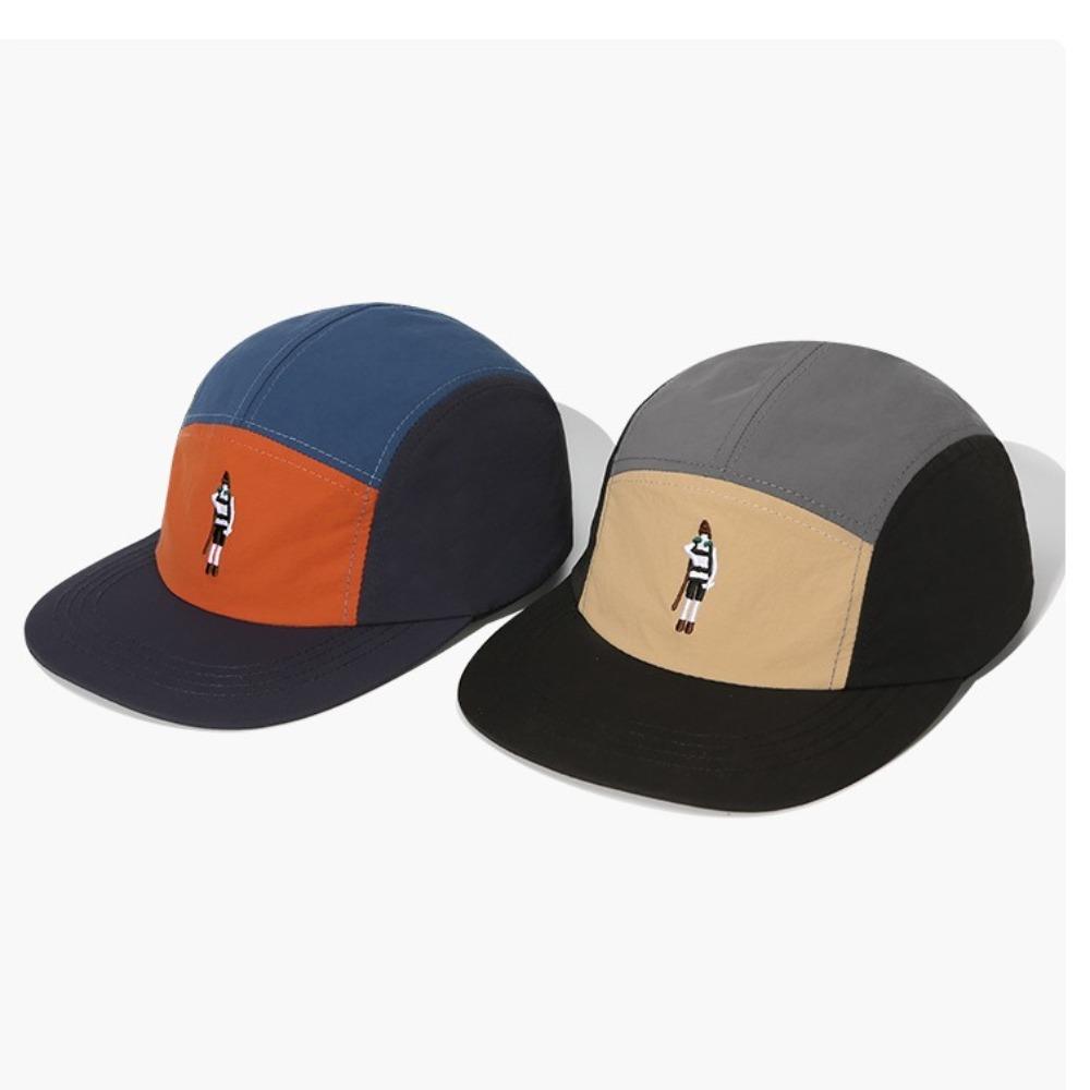 Splicing Quick-drying Dad Hat Waterproof Flat-brimmed Cap Casual 5-panel Baseball Cap  Summer