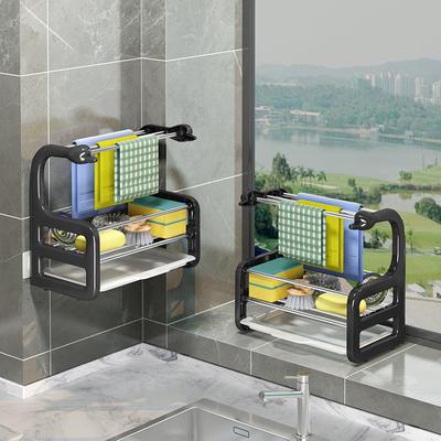 Кухонная сливная тряпка, настенная стойка для столешницы без перфорации, сушилка для губки, тряпки, стеллаж для хранения