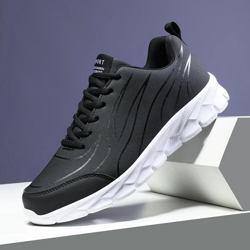 Модные повседневные кроссовки мужские Обувь Повседневные На шнуровке Круглый носок Кроссовки Уличные Противоскользящие Для ходьбы Бега Беговые кроссовки Zapatilla Deportiva Homb