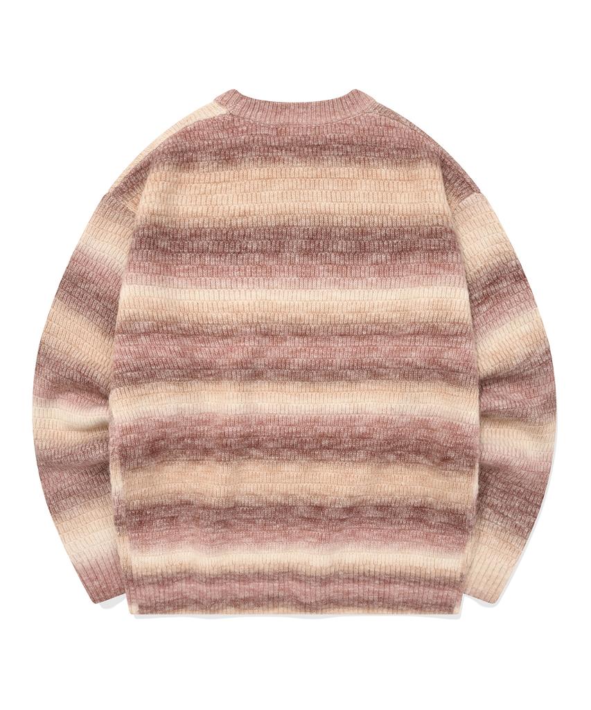 FALLETT [22Fw] Gradient Stripe Knit Pink