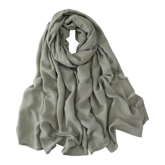 Women Headscarf Solid Color Soft Breathable Wide Head Wrap Versatile