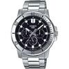 CASIO Стандартные кварцевые мужские часы MTP-VD300D-1E Многоосевые 24 часа Серебристый x Черный Металл ...