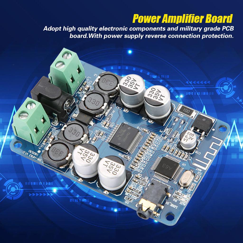 TDA7492P 2x25W Bluetooth V2.1 Audio Power Amplifier Board with AUX Interface HW‑893