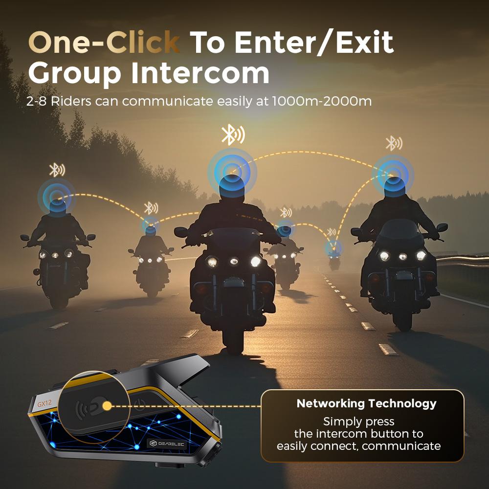Система внутренней связи для мотоциклетного шлема с двумя чипами Bluetooth-система связи для 10 мотоциклистов 2000 м BT-переговорное устройство для мотоцикла