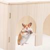 1PC Natural Wooden Hamster House Solid Wood Hiding Nest Aquascape Supplies Golden Bear Small Pet Sleeping Platform