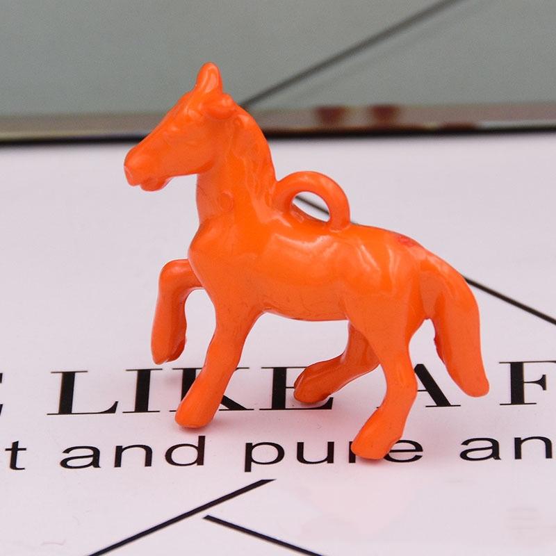 10 шт. Акриловые УФ Глянцевые Цветные 3D Подвески-Шармы в виде Лошади для Изготовления Ювелирных Изделий, Ожерелья, Серег, Браслетов, DIY Аксессуары