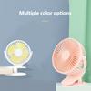 USB Fan Spiral Blades Low Decibel Detachable Masque Strong Wind Super Quiet Quick Cooling ABS Clip Type Desk Fan Living Room Supply