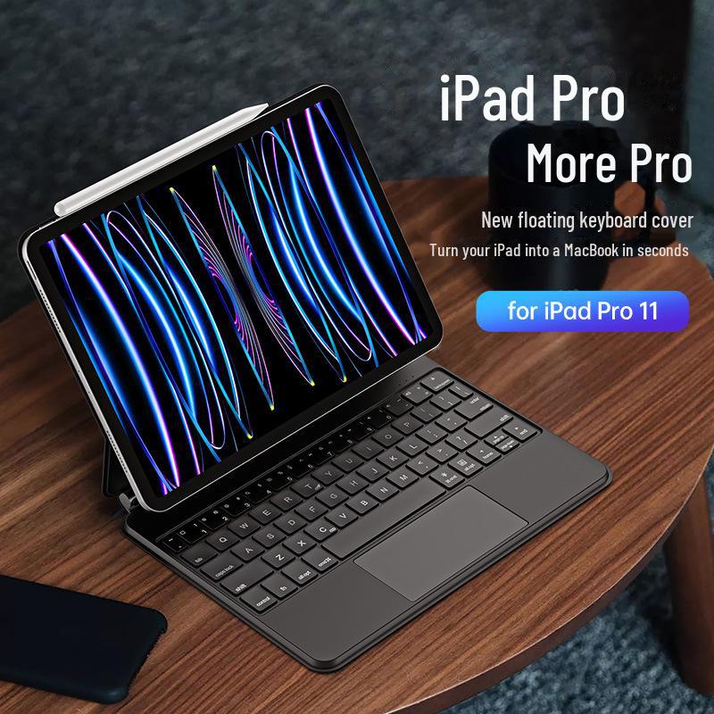 Магнитный чехол-клавиатура Bluetooth для iPad Air 11 - Умный защитный чехол для планшета с сенсорной панелью