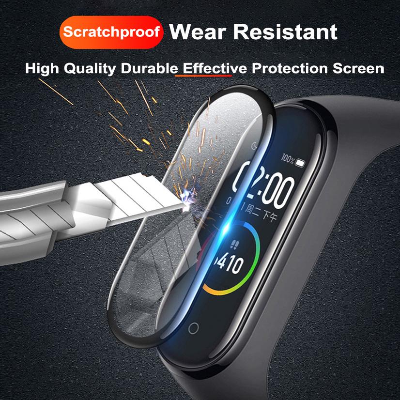 5 шт. 9D Изогнутая Мягкая Гидрогелевая Пленка Для Xiaomi Mi Band 8 MiBand 7 Защитная Пленка Xiaomi MiBand 7 6 5 4 Умный Браслет Не Стекло