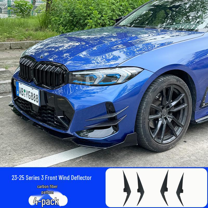 Комплект переднего сплиттера и бампера для BMW 3 серии 20-25 - Черный MP