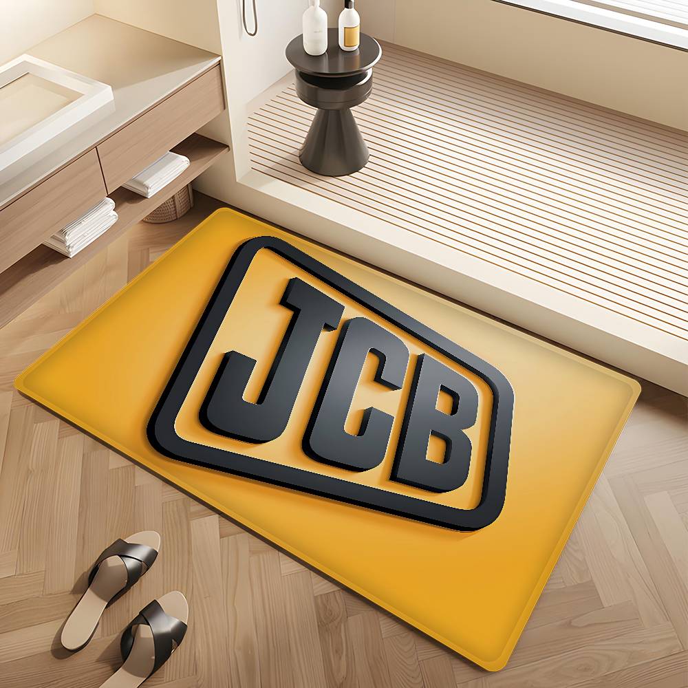 Коврик для пола с логотипом экскаватора JCB, нескользящий коврик для прачечной, декор для прачечной, балкон, детская комната, гостиная, домашние ковры