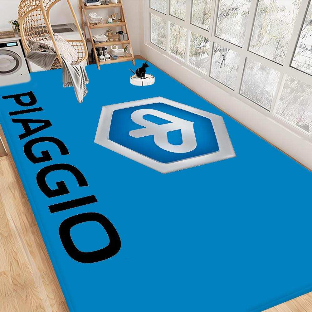 P-piaggio Logo Hallway Carpet Rectangle Anti-slip Home Soft Badmat Front Door Indoor Outdoor Mat Doormat Area Rug