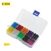 100 Pcs Car Fuses Small Mini Auto Blade Fuses 2A 3A 5A 7.5A 10A 15A 20A 25A 30A 35A AMP Assortment In Storage Box Medium Fuses