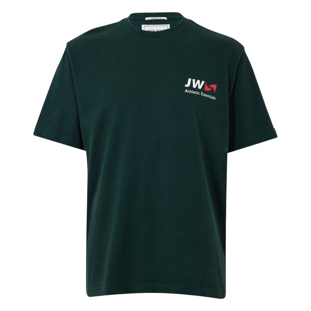 Jack Wills Mens Back Print Crew Neck Regular T-Shirt
