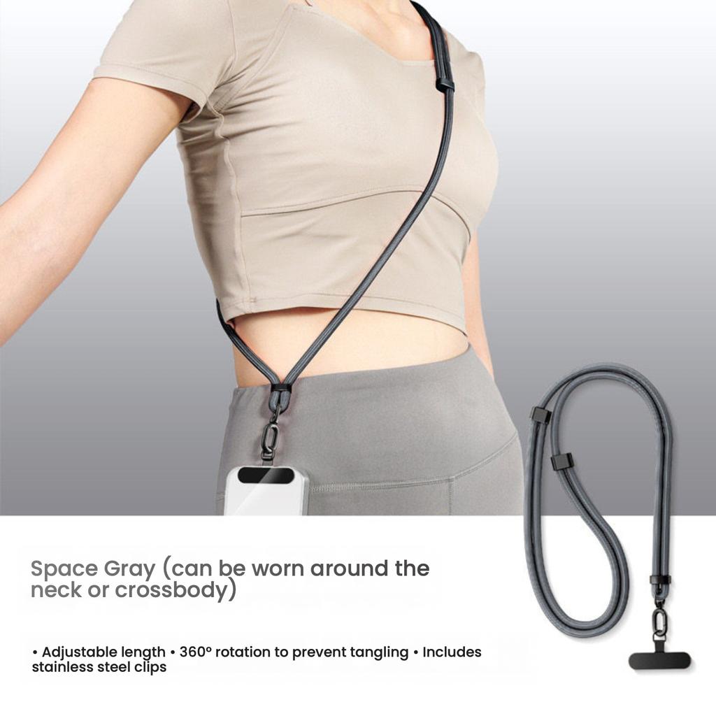 Premium 2-in-1 Outdoor Phone Lanyard: Adjustable Crossbody/Neck Strap with Secure Metal Anchor – Anti-Loss Shoulder/Neck Chain 1