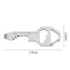 Outdoor Survival Bottle Opener Wrench Screwdriver Pocket EDC Multi Tool Keychain