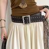 Punk Style Wide Women's Belt Gothic Dress Jeans Belt Fashion Rivet Waist Belt Streetwear