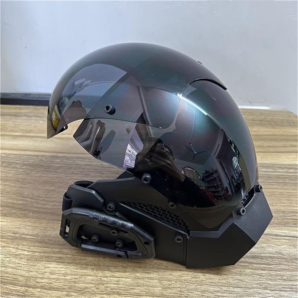 Кибер Готик Панк Шлем Маска для Мужчин Мотоцикл Футуристическая Techwear Маска Косплей Хэллоуин Вечеринка Музыкальные Аксессуары