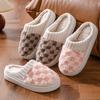 Хлопковые тапочки женские весенне-осенние для дома зимние комнатные нескользящие домашние теплые парные зимние мужские плюшевые