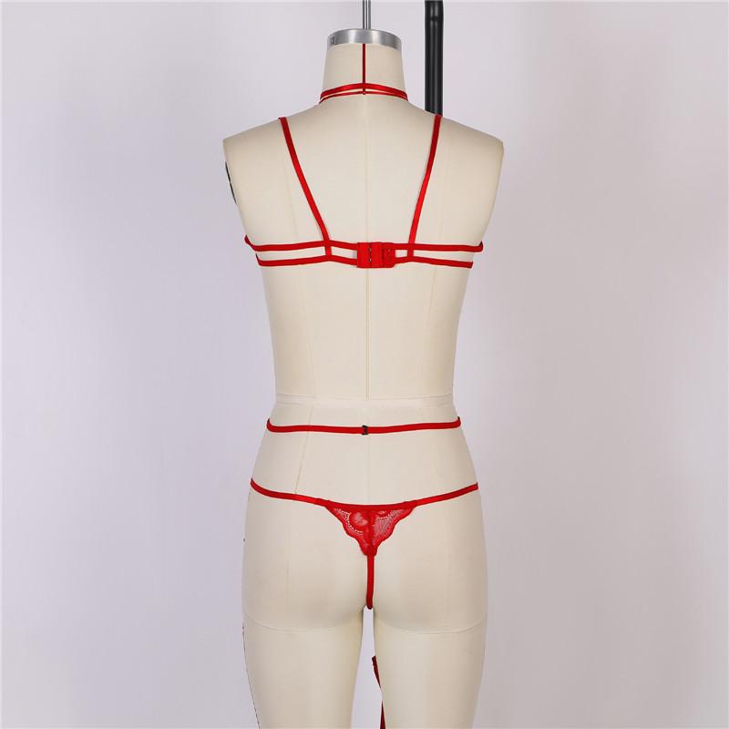 Женский сексуальный однотонный комплект нижнего белья, комплект кружевного нижнего белья, женский бюстгальтер и трусики с подвязками, прозрачные комплекты нижнего белья