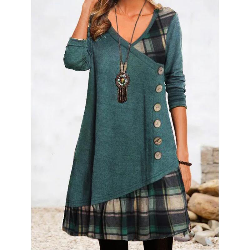 Женское платье-макси с длинным рукавом в стиле пэчворк, повседневное, в стиле бохо, свободного кроя, с цветочным принтом