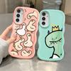 Мягкий чехол для телефона Samsung Galaxy A21s A13 A14 A11 A16 A15 A12 A52 A06 A05 A23 A53 A22 A33 A03 A04 Мультяшный Динозавр Гусь