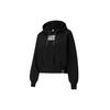 Puma Короткая спортивная толстовка с капюшоном и принтом Pi на шнурке, женская черная 531352-01