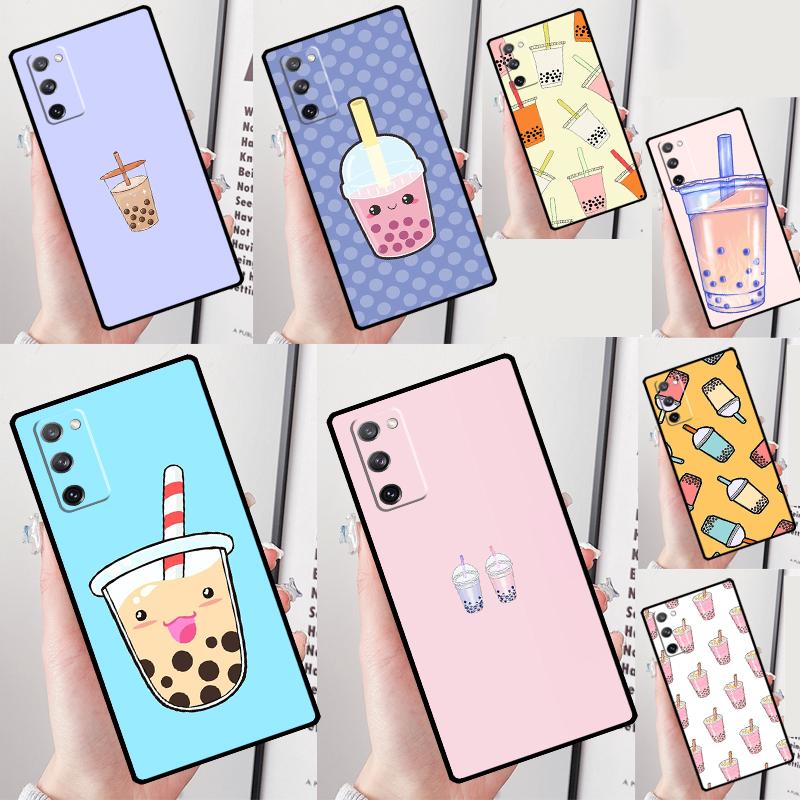 Чехол для телефона с молочным чаем боба для Samsung Galaxy S24 Ultra S9 S10 S20 S21 S22 Plus S23 FE S25 Ultra Задняя крышка