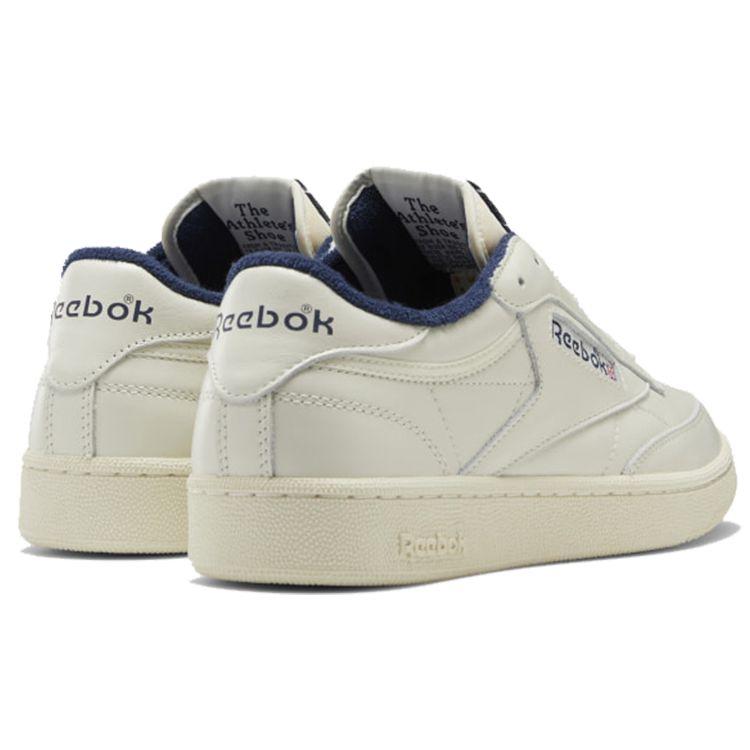 Reebok Club C 85 Vintage Chalk Vector Темно-синие кроссовки унисекс Белый алебастр GX3683