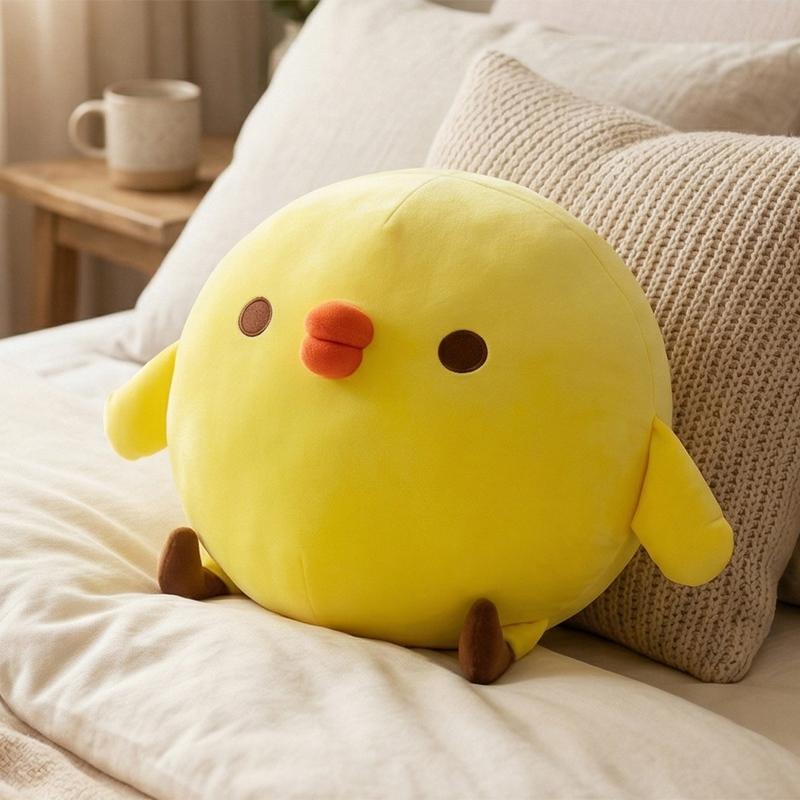 Мягкая игрушка-подушка 'Amuseable Super Soft Cartoon Doll' Кавайный маленький желтый цыпленок Игрушечное украшение Белый Подарок на праздник День Рождения Для детей