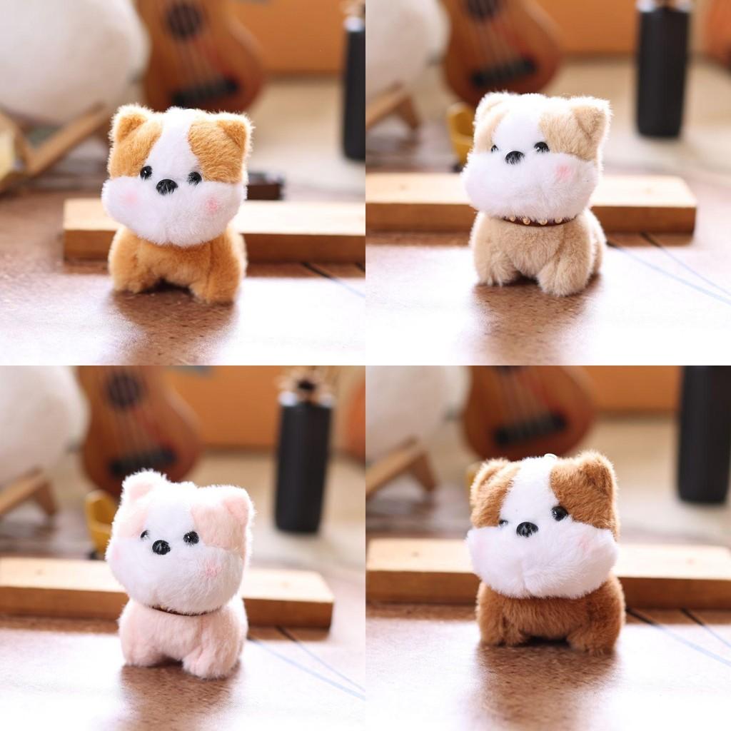 Mini Dog Plush Keychain Super Soft Stuffed Animal Backpack Decor Gift For Teens