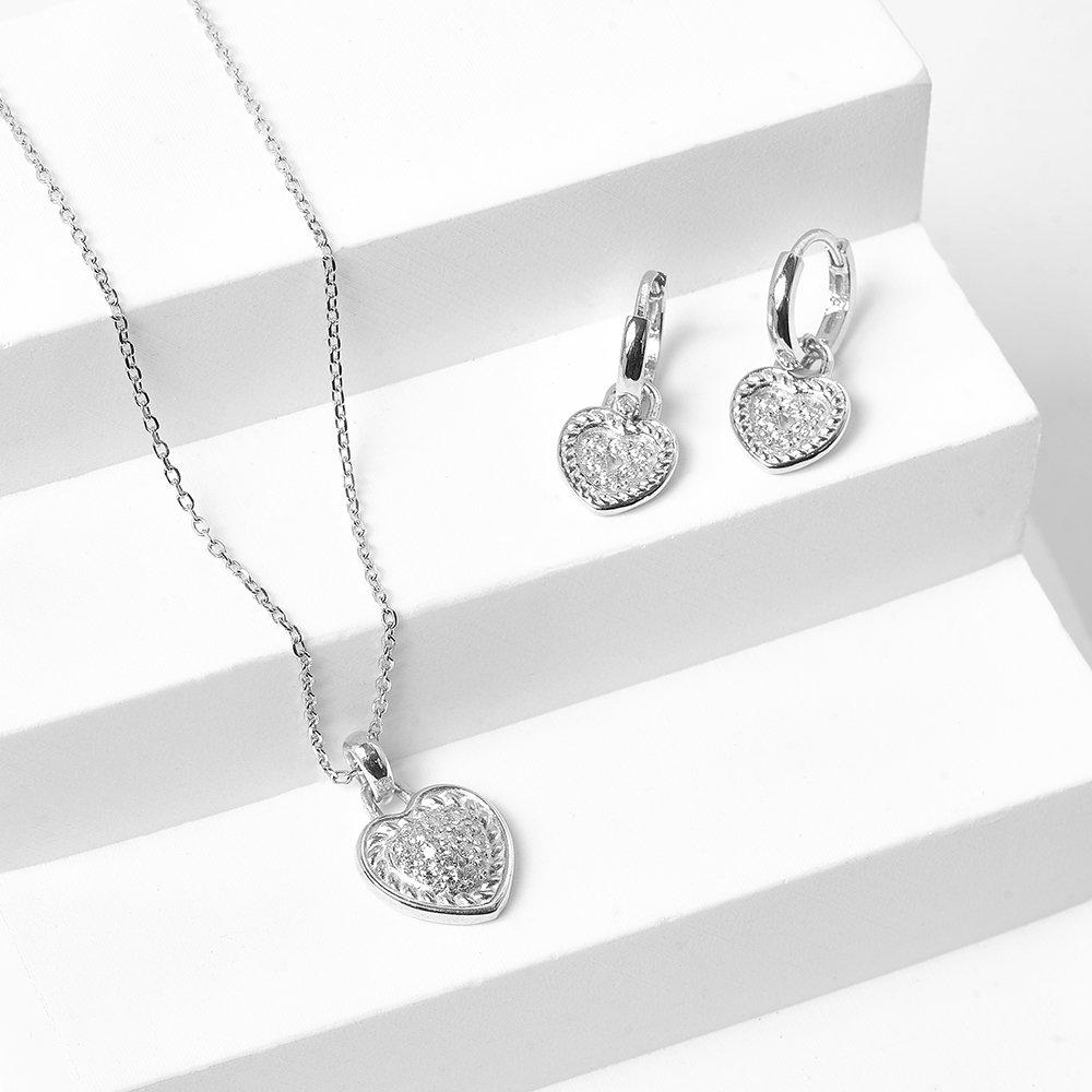 Silver 925 Lock-in Heart Pendant