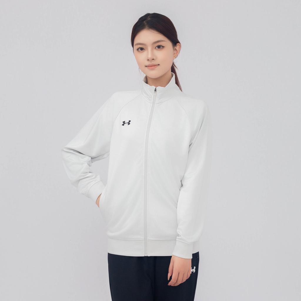 Under Armour Мужская ветрозащитная куртка с воротником-стойкой, белая, артикул 25600404-023