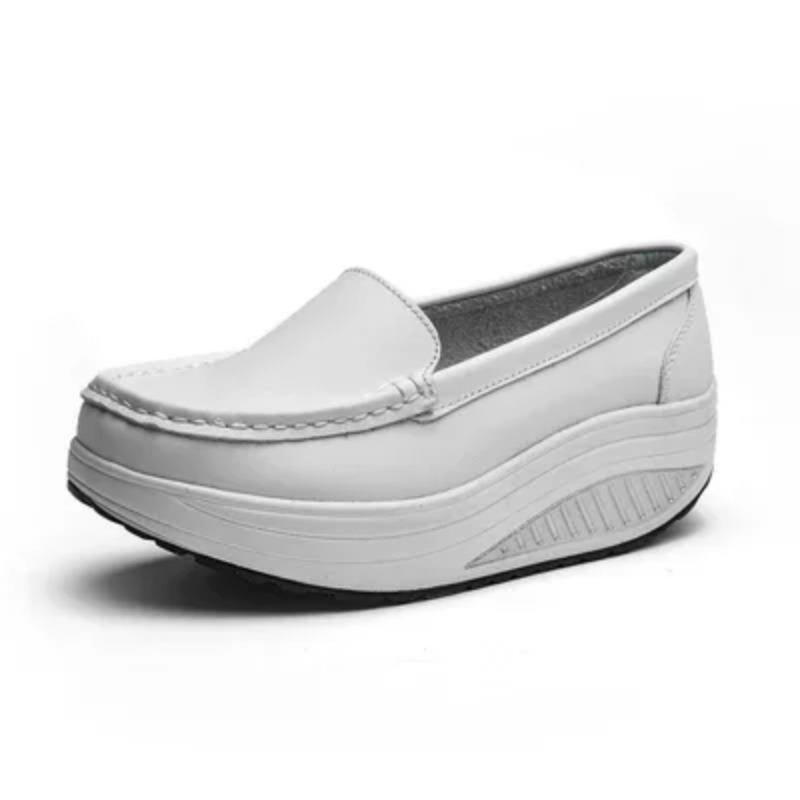 Женская обувь летняя женская кожаная обувь на платформе большого размера медсестра танкетка женская сетка дырка рабочая обувь на плоской подошве