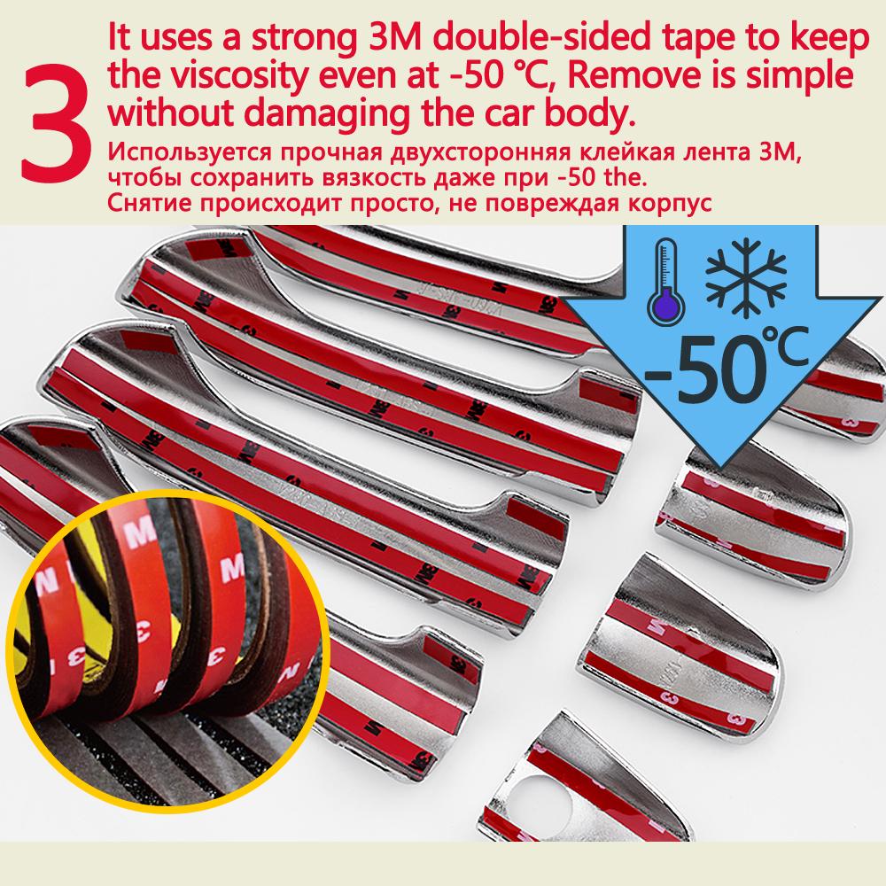 For Renault Scenic II 2003 2004 2005 2006 2007 2008 2009 MK2 Chrome Door Handle Cover Exterior Trim Car Cap Stickers