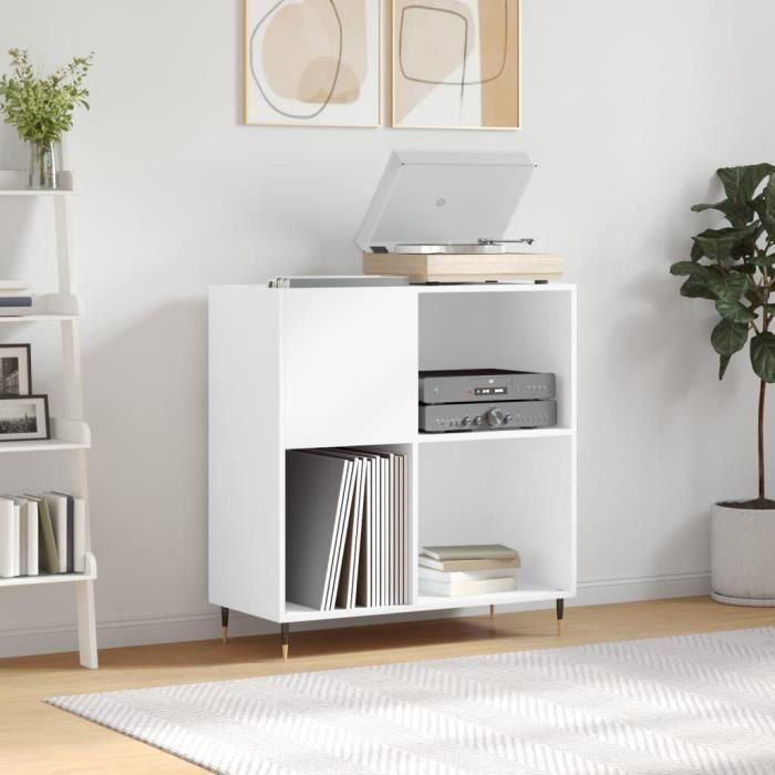 VidaXL Record Cabinet White 84.5x38x89 Cm Engineered Wood 831764
