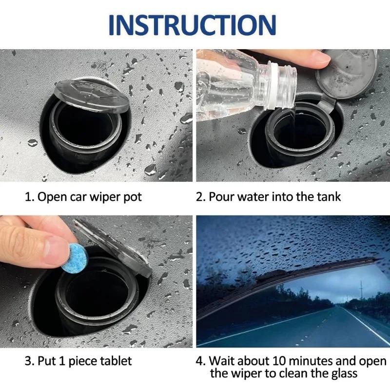 5/10/20/40/100Pcs Mixed Solid Cleaner Car Windscreen Wiper Effervescent Tablets Toilet Cleaning Concentrated Tablets Car Accessories
