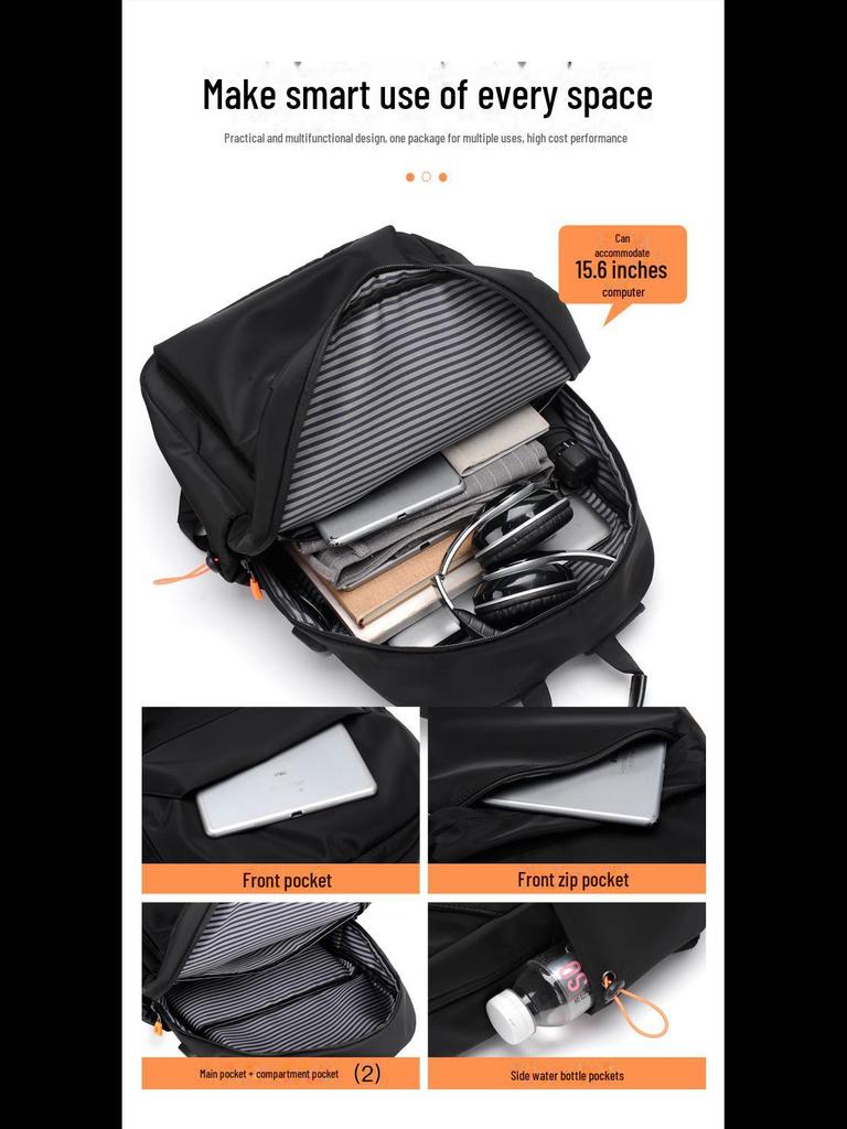 Мужской рюкзак Oxford Canvas большой вместимости 2023 года с USB-портом, для путешествий на открытом воздухе и использования в школе, с напечатанным логотипом