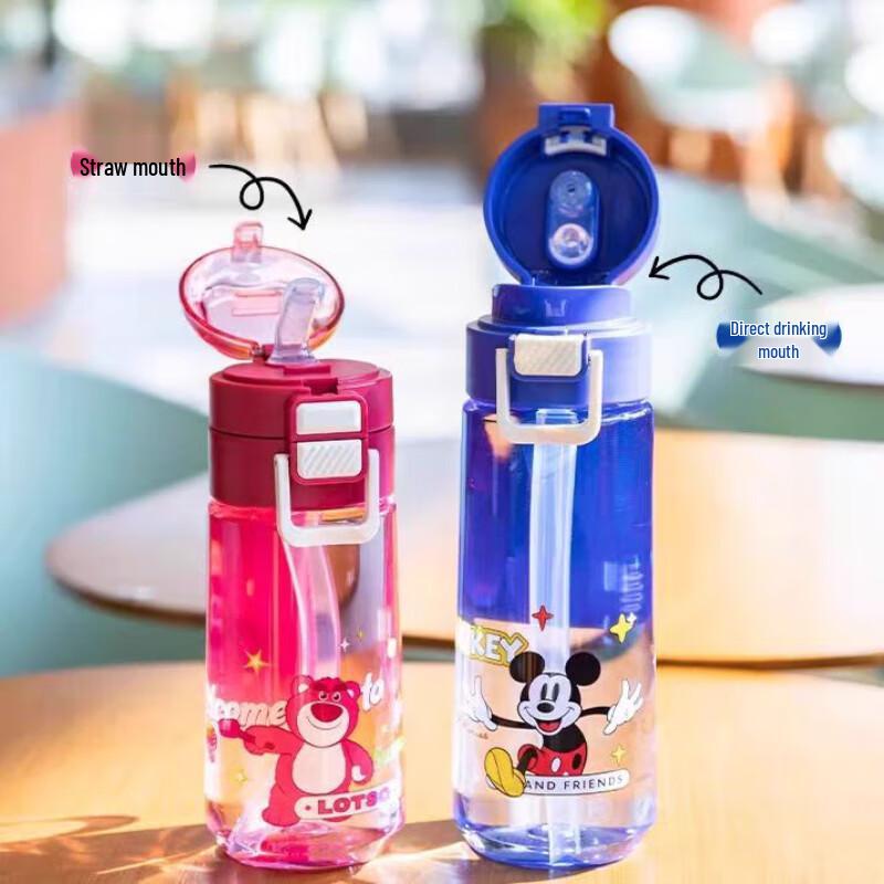 Xile Kids' Tritan Spill-Proof Dual-Drink Straw Bottle