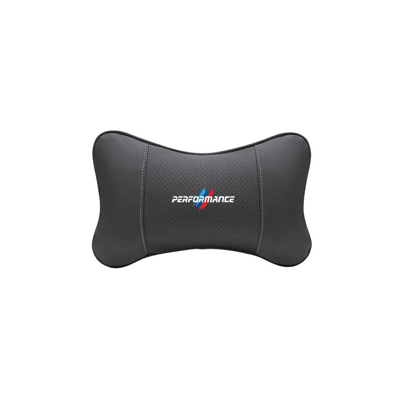 M logo Car Valve Cap Auto Seat Headrest Leather Neck Pillow Head Support For BMW X1 X2 X3 X5 X4 X6 X7 iX3 F20 F10 F07 E70 E46 FY6