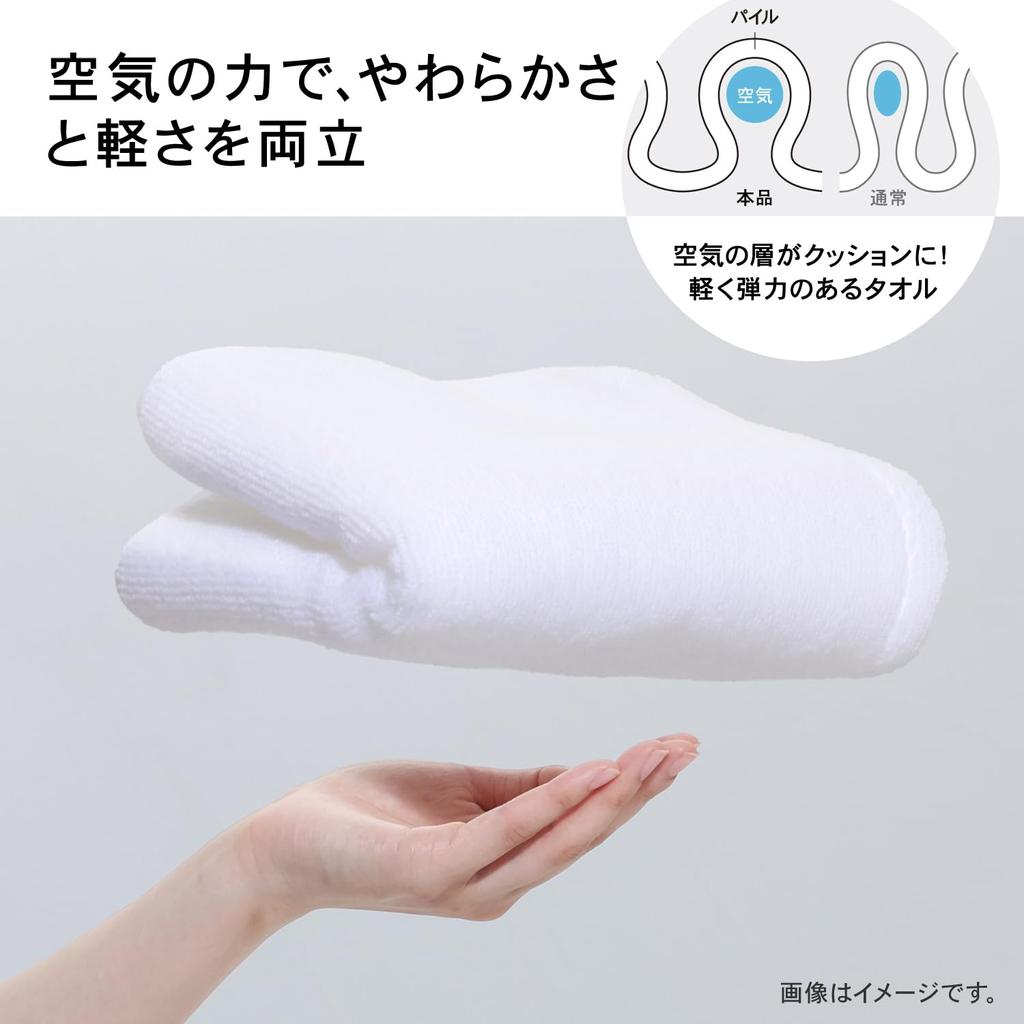 Towel Laboratory Face Fast JapanTechnology [Air Softness] #027 Towels, Blue, 5-Piece Set, Fluffy, Soft, Medium-Weight, Volume, Lightweight, No-Twist