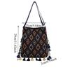 Large Capacity Ethnic Style Crossbody Bags Geometric Bohemian Tote Bag Tassel Shoulder Bag  Travel