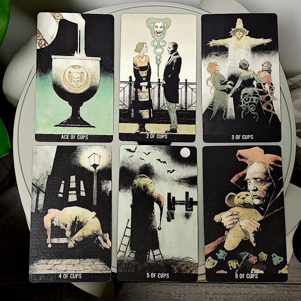 Колода Таро Джокер 12*7см В Жесткой Коробке 78 Шт Темные Готические Карты Таро Напечатаны на Карточном Стоке 350GSM с Двойным Тиснением