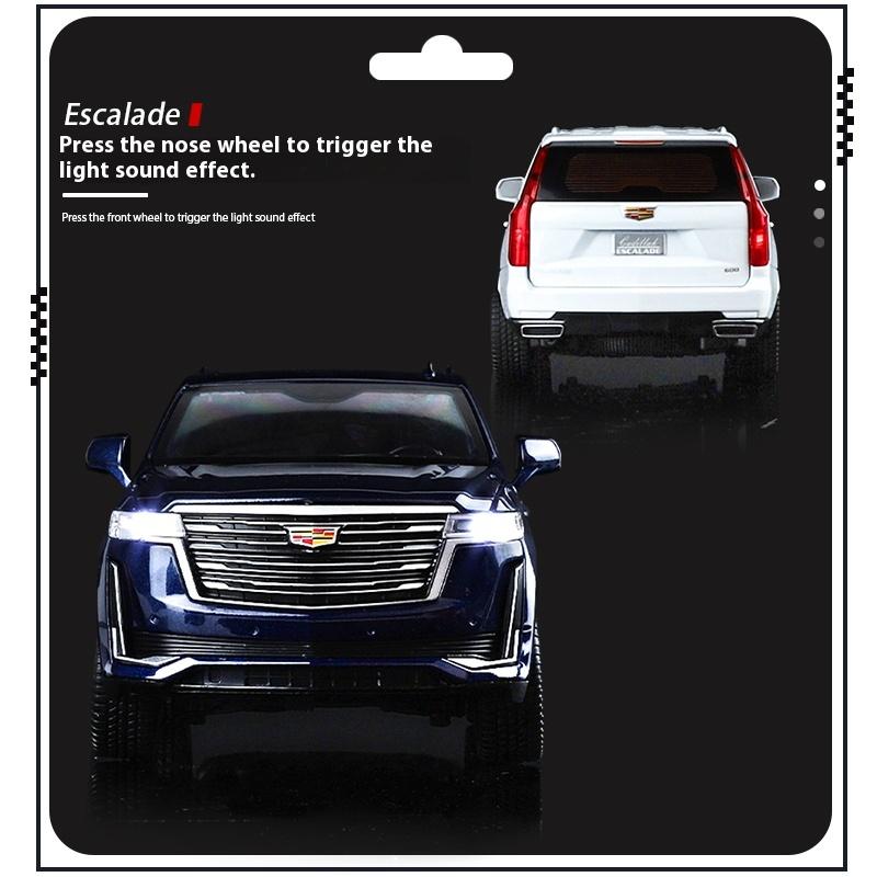 1:24 Cadillac Escalade SUV Alloy Car Diecast Metal Model Sound & Light Desktop Collection Decorative y34 Gift Boys Display Ornament